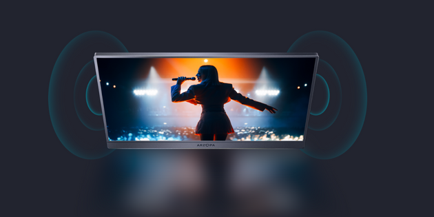 Dual built-in speakers