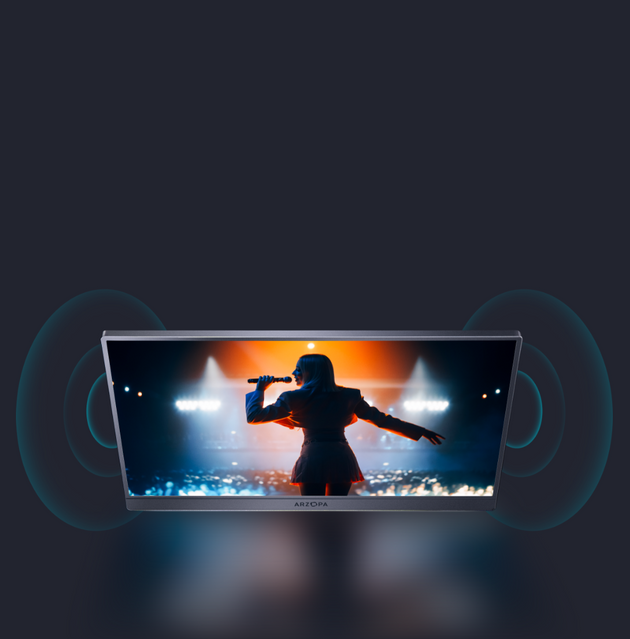 Dual built-in speakers