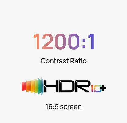 1200:1 Contrast • HDR
