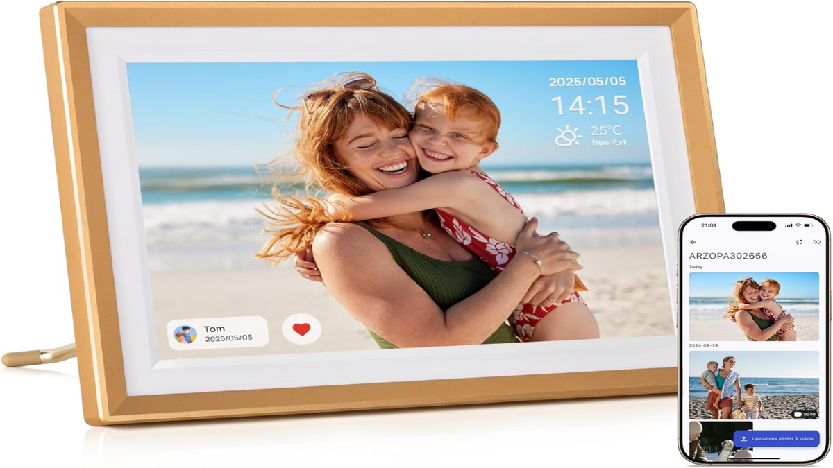 Arzopa D10 Champagne Gold Digital Photo Frame