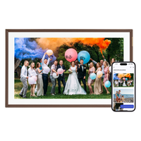 ARZOPA D15 15.6” WiFi Digital Photo Frame| Elegant Brown&Anti-Glare