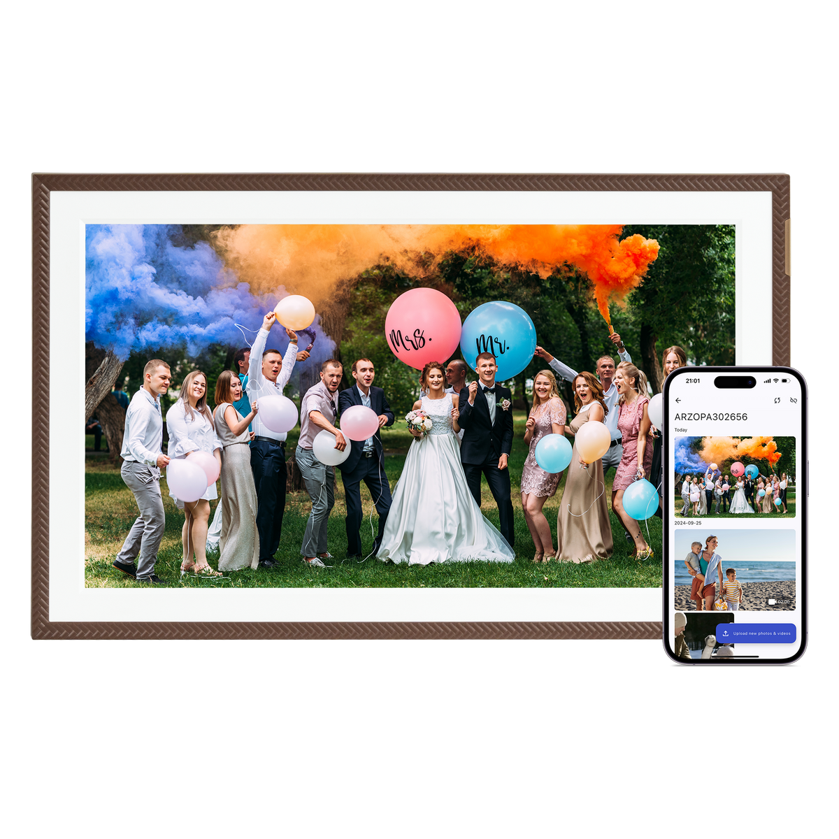 Arzopa D10 Champagnergold | 10,1" Digitaler Bilderrahmen
