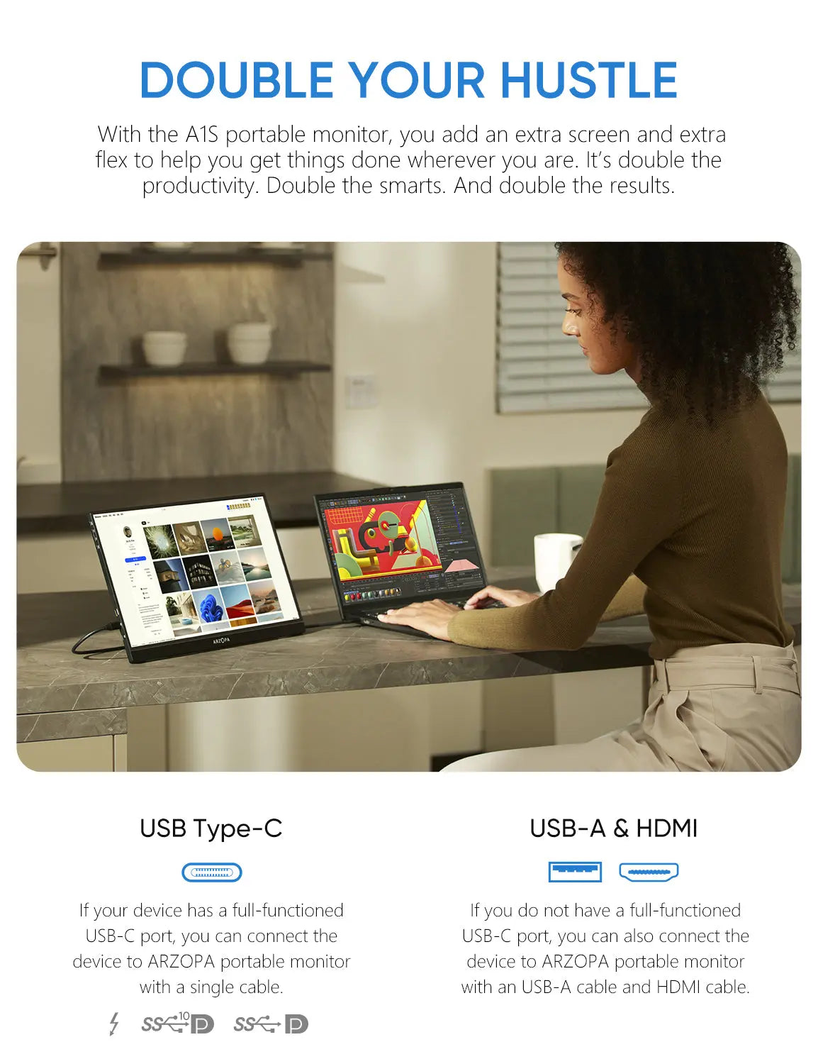 Arzopa Z1FC 144Hz Portable Gaming Monitor | 16.1