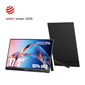 Arzopa A1M | 17.3" 1080p FHD Μεγάλη IPS Φορητή Οθόνη για Εργασία