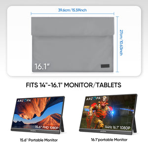 Arzopa 16,1" Draagbare Monitor Sleeve Tas