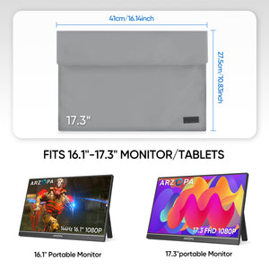 Arzopa 17,3" Draagbare Monitor Sleeve Tas