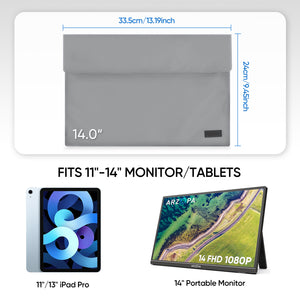 Arzopa 14" Draagbare Monitor Sleeve Tas