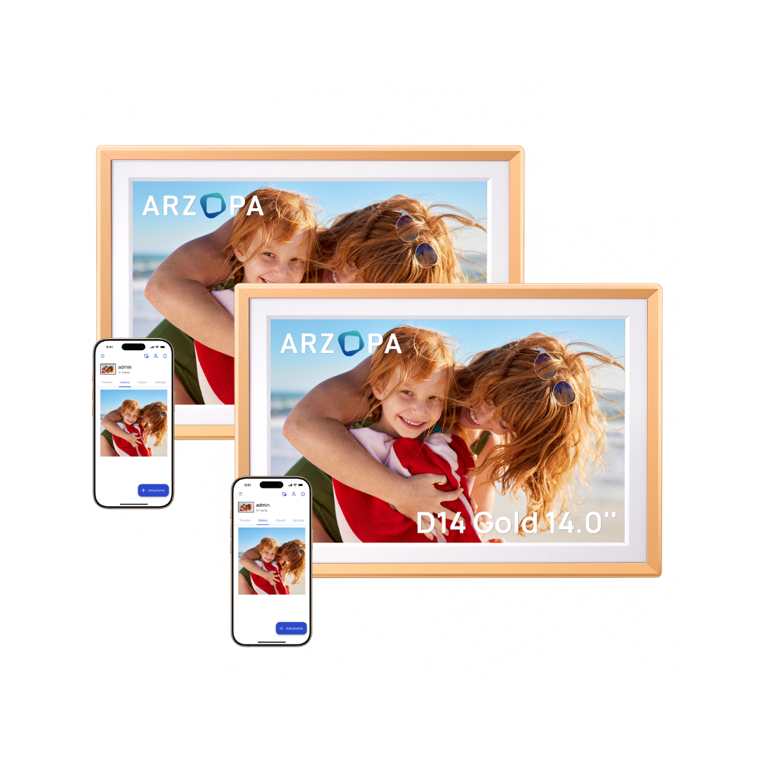 Arzopa D10 Champagnergold | 10,1" Digitaler Bilderrahmen