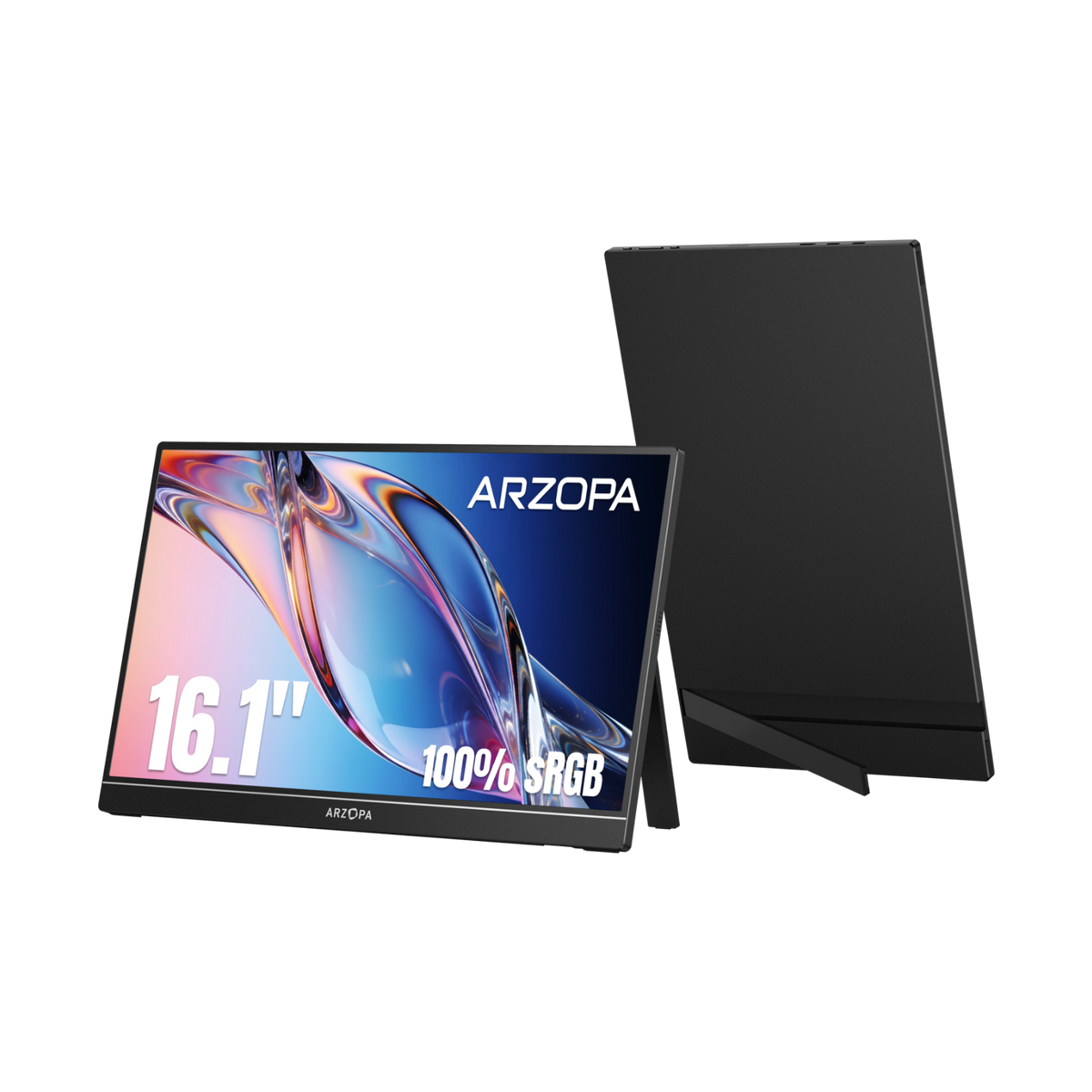 Arzopa Z1C 16,1" FHD 100%sRGB Draagbare Monitor Met Standaard Zwart