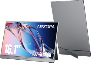 Arzopa Z1C 16,1" FHD 100%sRGB Tragbarer Monitor mit Ständer Grau