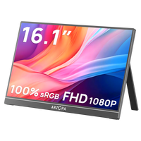 Arzopa Z1C Portable Monitor | 16.1" FHD 1080P Display with 100% sRGB