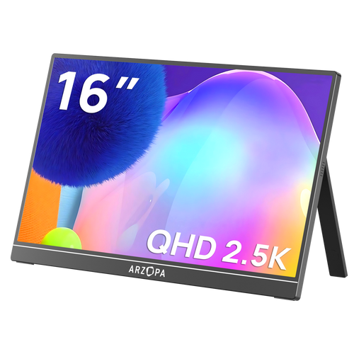 Arzopa Z1RC 2.5K Portable Monitor | Brilliant QHD 500nits 8bit Display