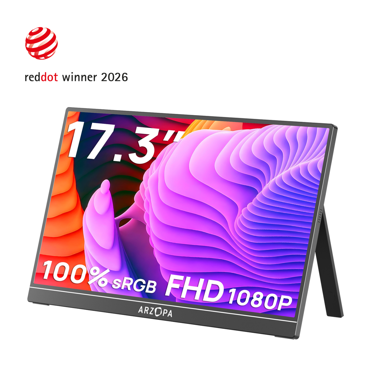 Arzopa A1M | 17,3' 1080p FHD Grote IPS Draagbare Monitor voor Werk