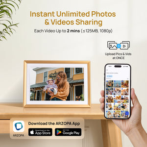 Arzopa D10 Champagnergold | 10,1" Digitaler Bilderrahmen