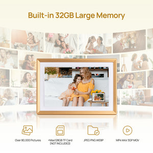 Arzopa D10 Champagnergold | 10,1" Digitaler Bilderrahmen