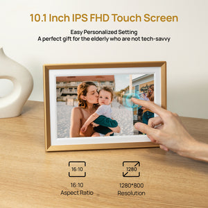 Arzopa D10 Champagnergold | 10,1" Digitaler Bilderrahmen