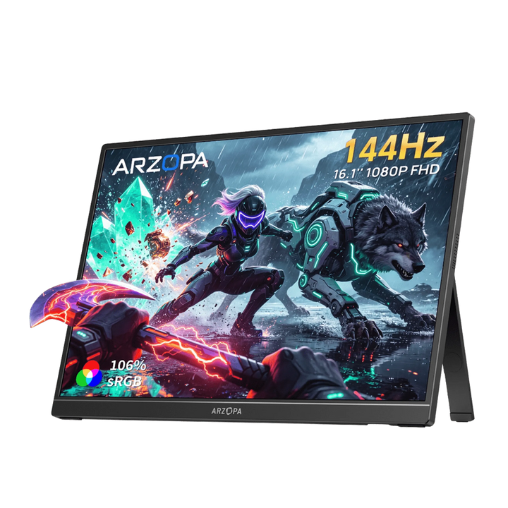 Arzopa Z1FC Black 16.1" 144Hz FHD 100%sRGB Portable Monitor
