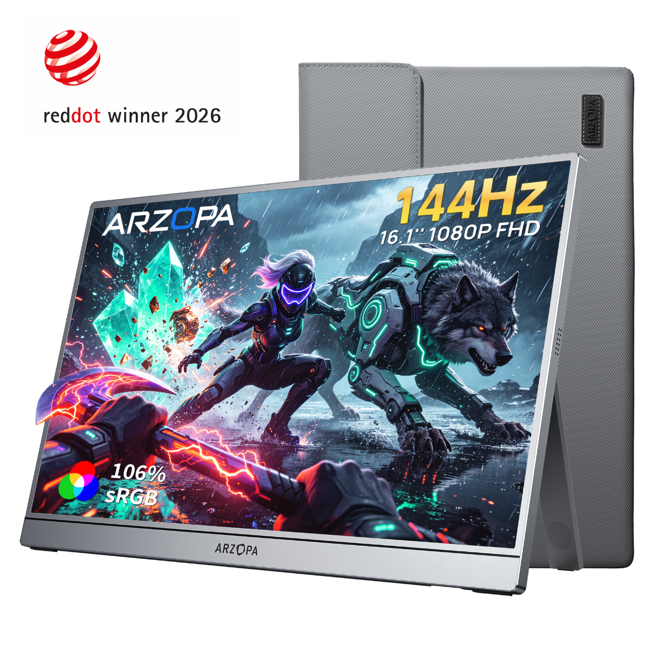 Arzopa Z1FC Grey 16.1" 144Hz FHD 100%sRGB Portable Monitor - ARZOPA/EU