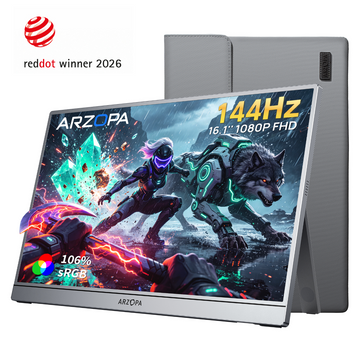 Arzopa Z1FC Grey 16.1" 144Hz FHD 100%sRGB Portable Monitor - ARZOPA/EU