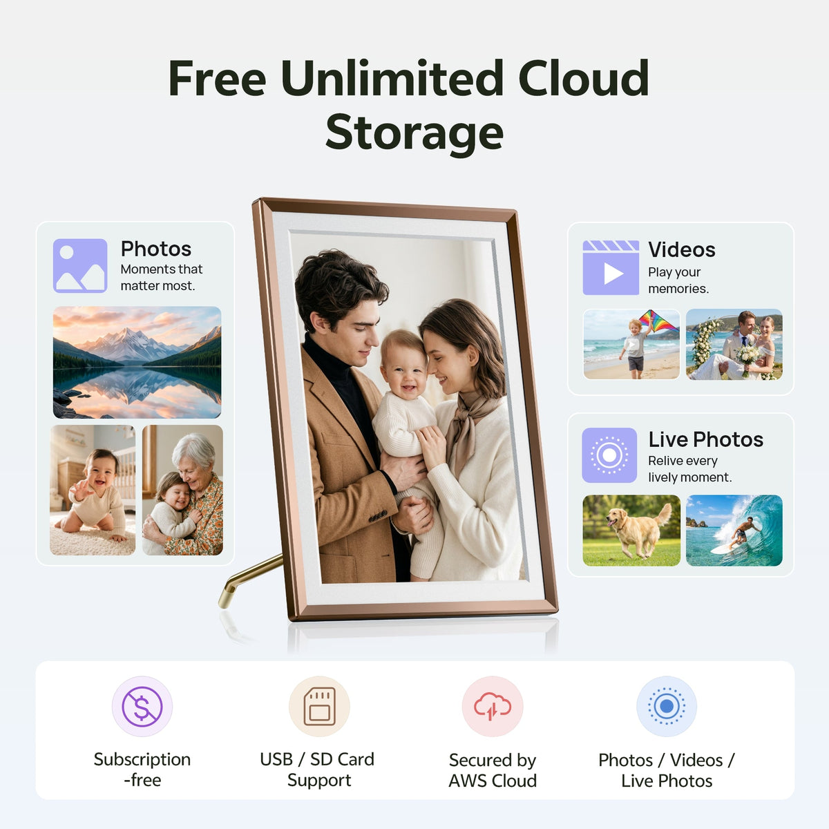 Arzopa D14 Pro 14" 2K Digital Photo Frame